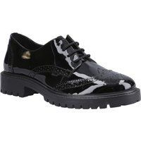Schwarzer Brogue Schuh aus Lackleder