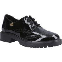 Schwarzer Brogue Schuh aus Lackleder