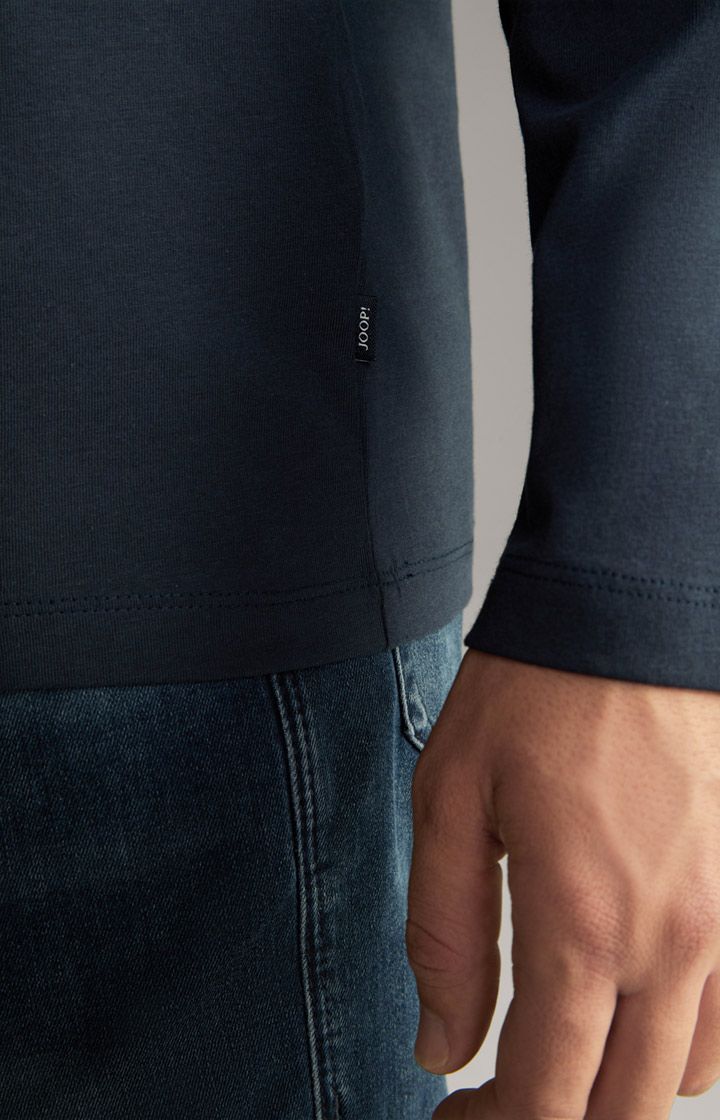 Joop Jeans Alphis Marineblaues Langarm Baumwoll T-Shirt