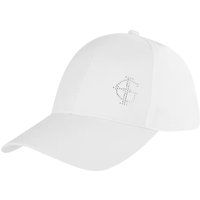 Weiße Baseballkappe mit Logo