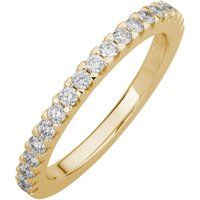 Goldener Ring mit synthetischen Diamanten