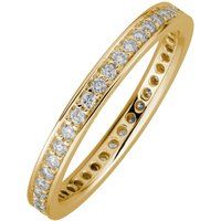 Goldener Memoire Ring mit Labor-Diamanten