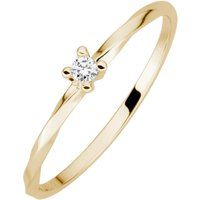 Minimalistischer Goldring mit Diamant