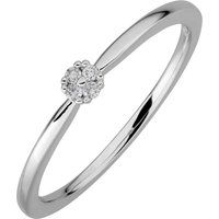Weißgoldring mit Diamantcluster