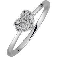 Weißgold Diamant Herz Ring