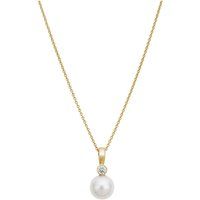 Elegante Goldene Perlenanhänger Halskette