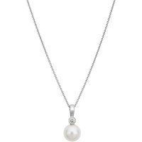 Perlenanhänger Halskette mit Diamant