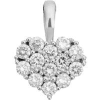 Diamant Herz Anhänger Weißgold