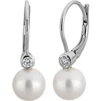 Ohrhänger mit Perle und Diamant