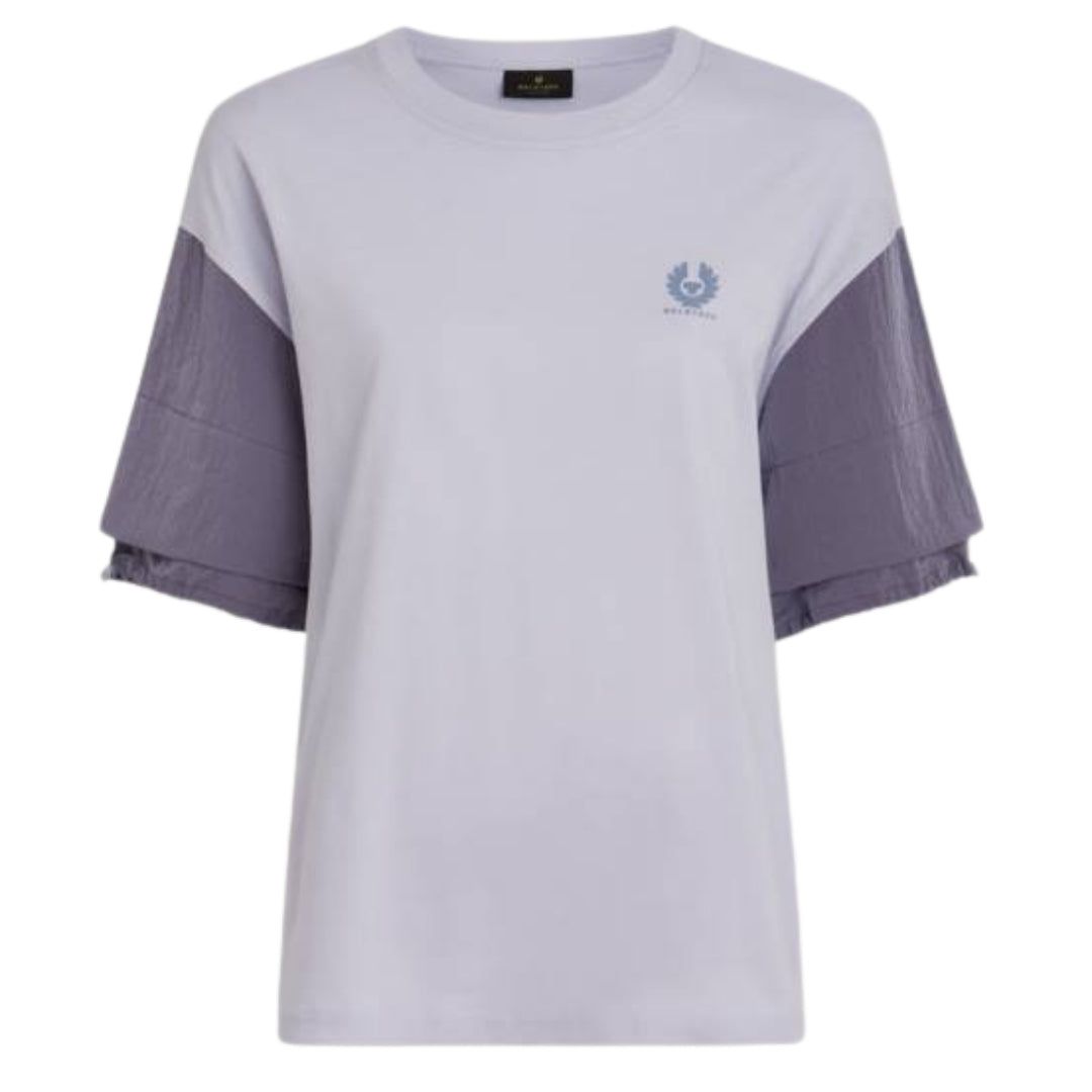 Baumwoll-T-Shirt mit Lagenärmeln