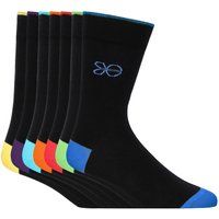 Schwarze Herrensocken mit bunten Details