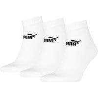 Weiße Quarter Knöchelsocken Dreierpack