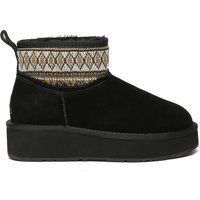Geflochtene Plateau Stiefeletten