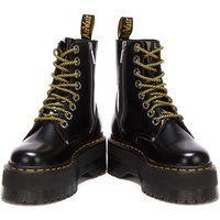 Schwarze Schnürstiefel mit Plateau