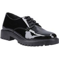 Hush Puppies Aubrey Leder Mädchen Schwarz Derby Schuhe