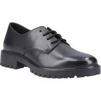 Hush Puppies Aubrey Schnürsenkel Senior Leder Mädchen schwarze Derby-Schuhe