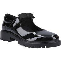 Hush Puppies Astrid Schleife Leder Mädchen Schwarz Schuhe