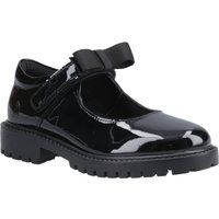 Hush Puppies Astrid Schleife Leder Mädchenschuhe Schwarz