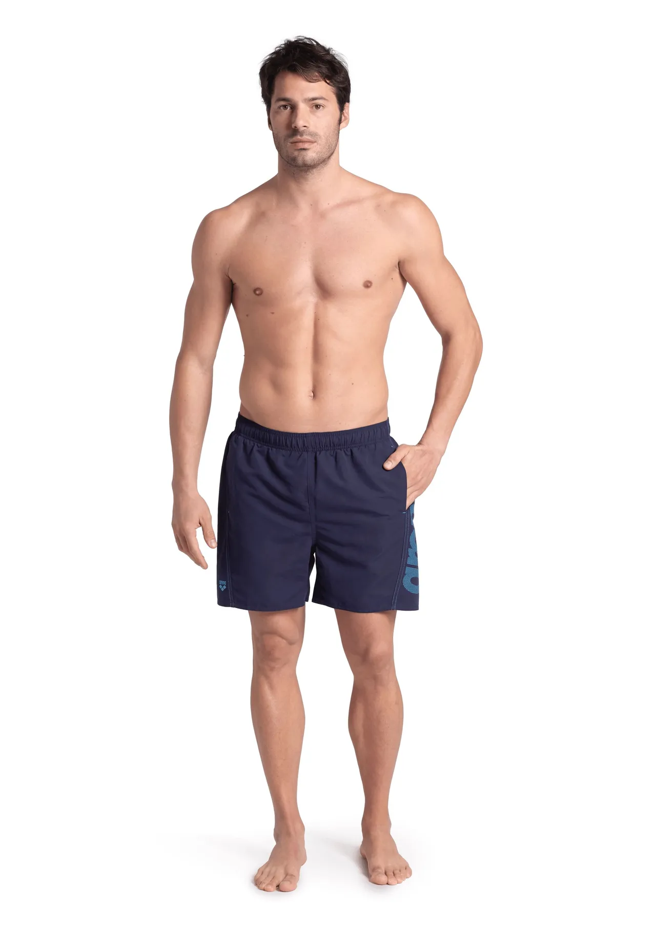 Sportliche Strandshorts mit Logoprint