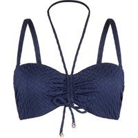 Strukturiertes Balconette-Bikini-Oberteil