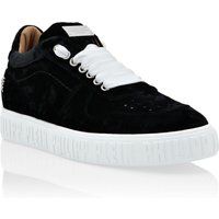 Schwarze Leder Low-Top Sneakers
