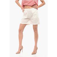 Weiße Popeline-Baumwoll-Sommer-Shorts