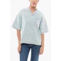Leichtes Denim-T-Shirt in lockerer Passform