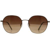 Runde Sonnenbrille mit braunem Farbverlauf