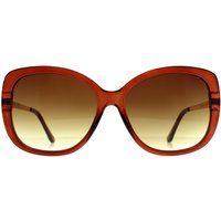Braune, übergroße Sonnenbrille mit Farbverlauf