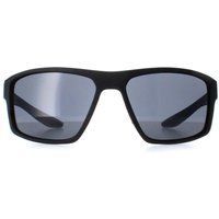 Mattschwarze Sonnenbrille mit rechteckigem Rahmen