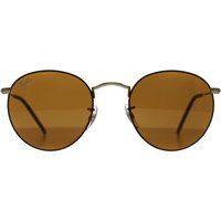 Runde Metall Sonnenbrille Matt Havana