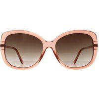 Übergroße Butterfly-Sonnenbrille in Rosa