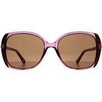 Kristall Lila Braune Butterfly Sonnenbrille