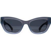 Cat-Eye Sonnenbrille Azurblau Polarisiert