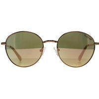 Runde roségoldene Sonnenbrille
