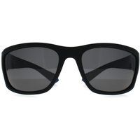 Schwarze gummierte polarisierte Sport-Sonnenbrille