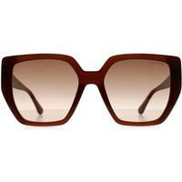 Übergroße braune Farbverlauf Sonnenbrille