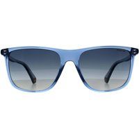 Rechteckige blaue polarisierte Sonnenbrille mit Farbverlauf