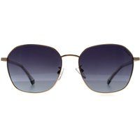 Runde goldene Sonnenbrille mit Farbverlaufgläsern