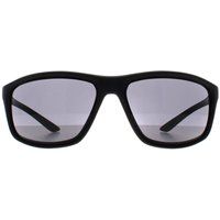 Elegante, schwarze Sonnenbrille mit rechteckigem Rahmen