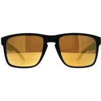 Rechteckige Sonnenbrille mit goldenen Spiegelgläsern