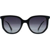 Schwarze rechteckige polarisierte Sonnenbrille mit Farbverlauf