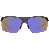 Sportliche Halbrand-Sonnenbrille mit verspiegelten Gläsern