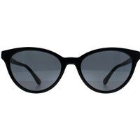 Elegante ovale Sonnenbrille mit schwarzem Rahmen