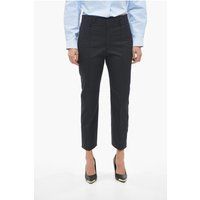 Tapered Cropped Baumwoll-Twill-Hose