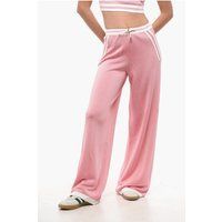 Hochtaillierte rosa Loungehose