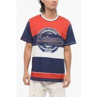 T-Shirt mit Rundhalsausschnitt und Logo-Farbblockdesign