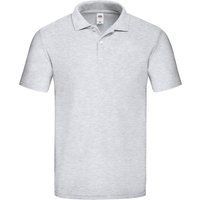 Herren Poloshirt aus Baumwolle, Heather Grey