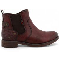 Burgunderfarbene Chelsea Stiefeletten
