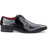 Schwarze Oxford-Schnürschuhe aus Lackleder für Herren